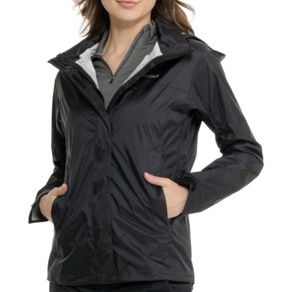 Marmot Women's‎ Precip Eco Jacket rain coat / Black  / 46700-001 / Medium/ New